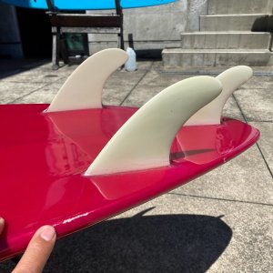 画像12: 【ドナルド高山シェープ／激レア未使用】DT GUN 6'8"バーガンディーボトム