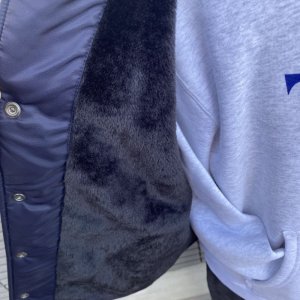 画像5: 【MONTHLY SALE】TRIMOFF オリジナルコーチジャケット：ボア裏生地付き（ネイビー/3size）