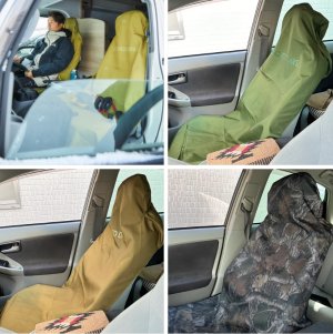 ヘッドレストに被せるだけでカンタン装着。肘掛けタイプ、ベンチシートタイプ、ヘッドレスト一体タイプ、スポーツシートタイプ等多くのフロントシートにフィットします。