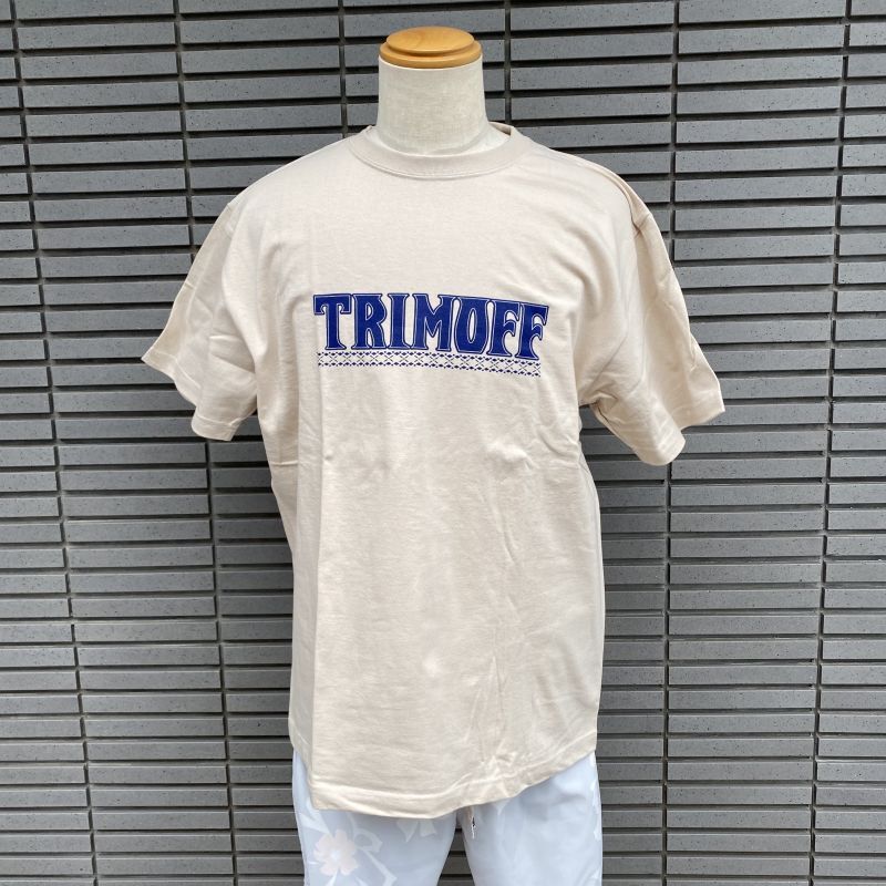 画像1: 【SALE】TRIMOFF新作ロゴ・Tシャツ[カラー:ベージュ]