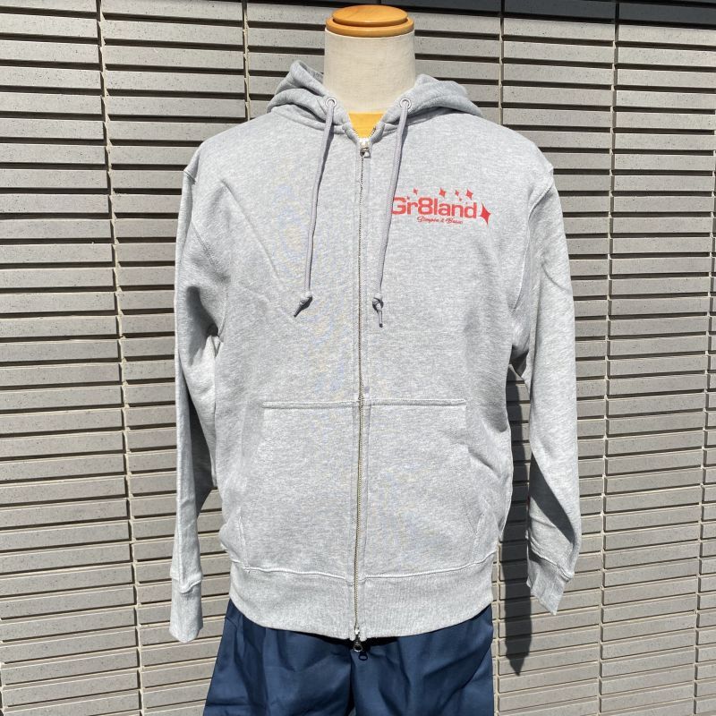 画像1: 【 SALE・送料無料】【GREATLAND】GREATLAND ISLAND LOGO ZIP HOOD SW(COLOR:Gray,2size M,L)