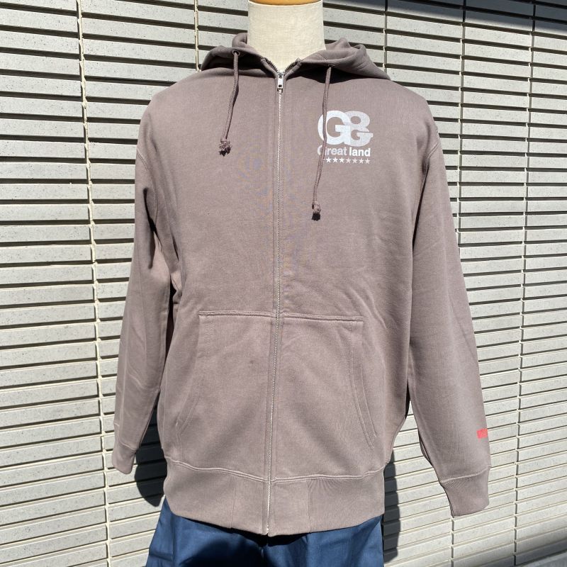 画像1: 【SALE・送料無料】【GREATLAND】GREATLAND G8 LOGO ZIP HOOD SW(COLOR:CharcoalGray,2size L,XL)