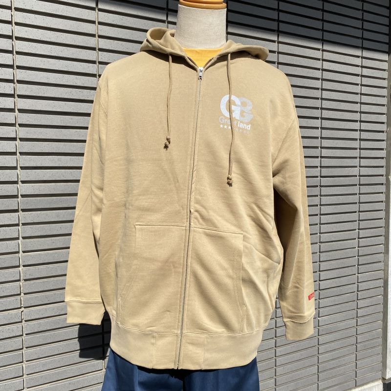 画像1: 【SALE・送料無料】【GREATLAND】GREATLAND G8 LOGO ZIP HOOD SW(COLOR:KHAKI2size L,XL)